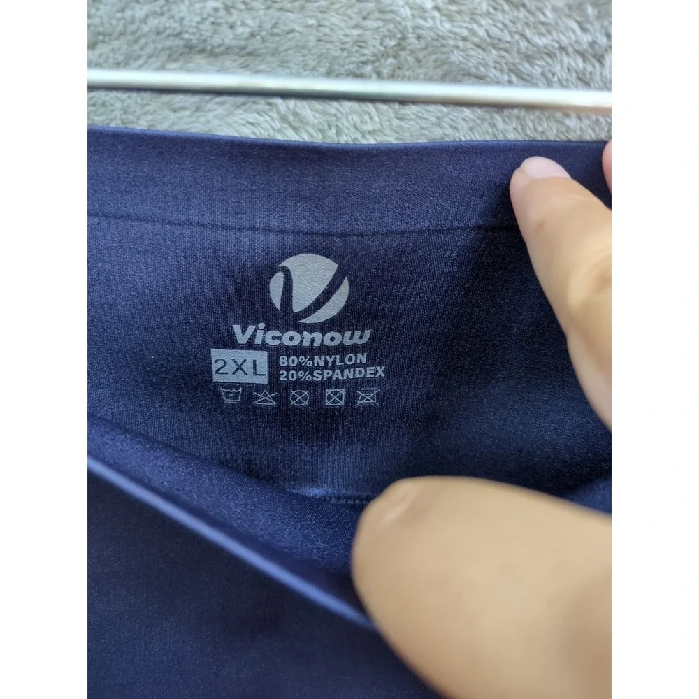 Womens Leggings 2XL Plus Size Navy Curvy Minimalist Activewear READ‎
